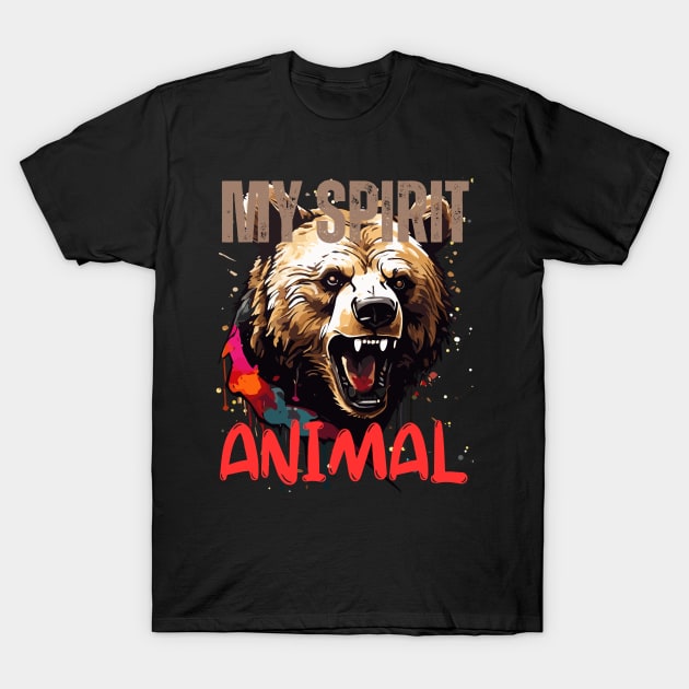 Bear Spirit Animal T-Shirt by Ironclaw